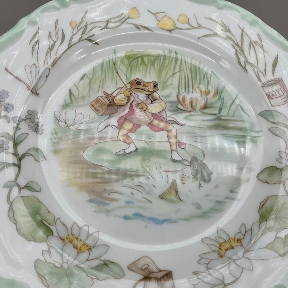 Royal Albert Beatrix Potter Jeremy Fisher Teatime Bone China Plate 1986 England